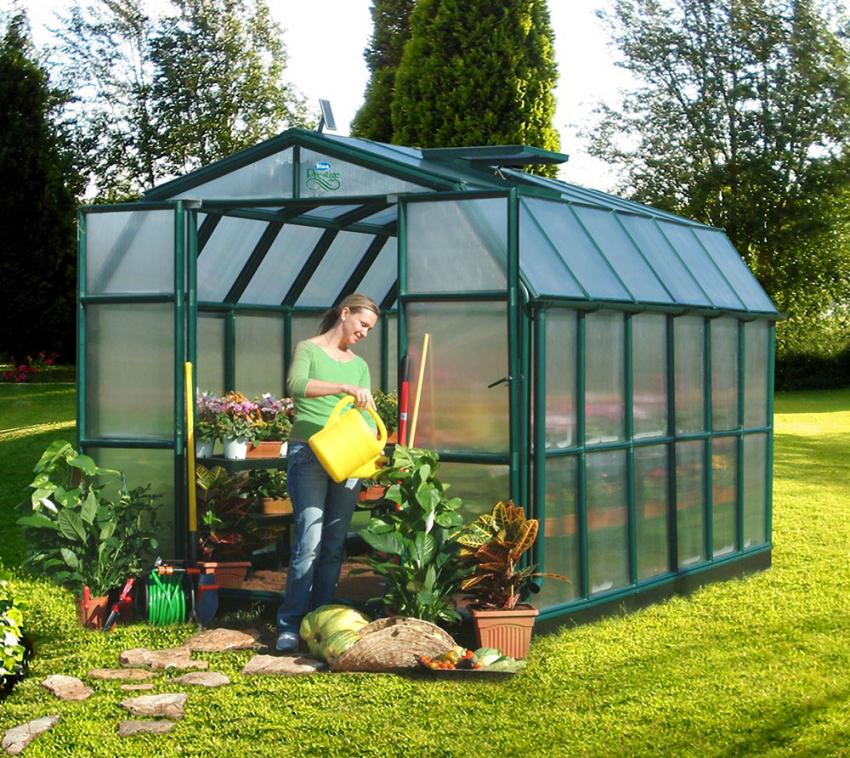 Rion Kunststoff Gewächshaus Grand Gardener 46 | Grün | 389x267x238 cm ohne Fundament