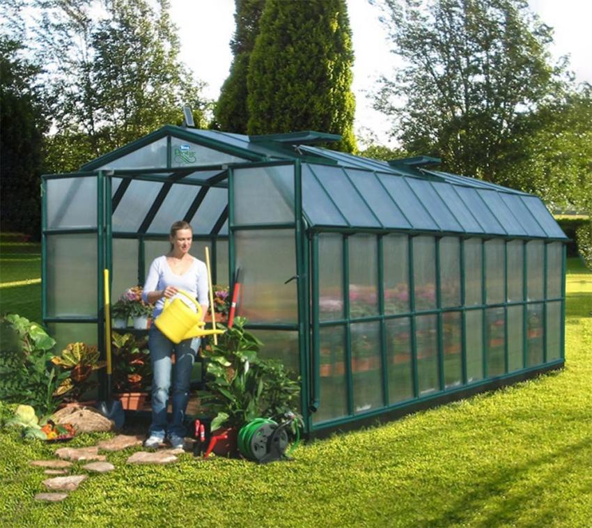 Rion Kunststoff Gewächshaus Grand Gardener 412 | Grün | 764x267x238 cm | ohne Fundament