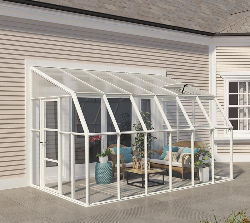 Rion Kunststoff Kaltwintergarten Sun Room 46 | Weiß | 384x258x266 cm 