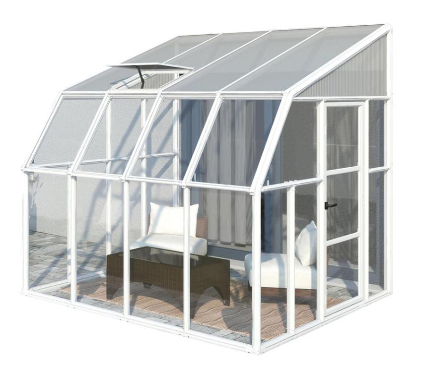 Rion Kunststoff Kaltwintergarten Sun Room 44 | Weiß | 260x258x266 cm 