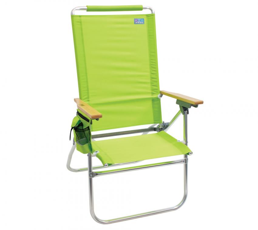 Rio Brands Camping Stuhl Strandstuhl Klappstuhl grün inkl. Getränkehalter 