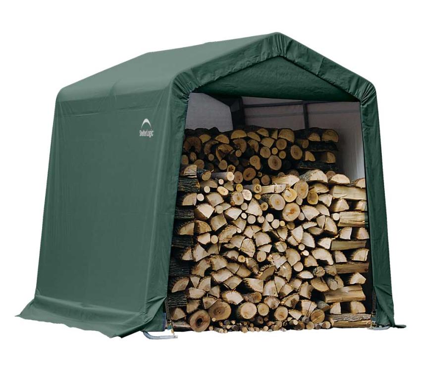 B-WARE ShelterLogic Folien Zeltgarage Gerätehaus | Grün | 240x240x240 cm 