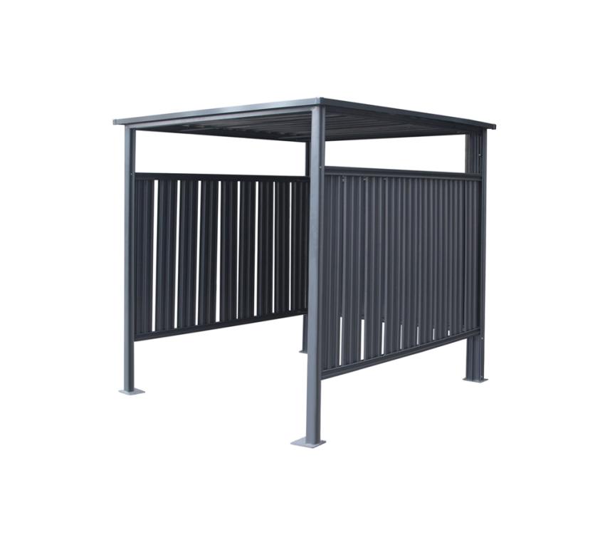 B-WARE Westmann Metall Fahrradgarage & Raucherunterstand | Anthrazit | 203x180x210 cm 