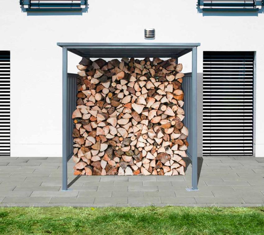 Westmann Stahl Holzlager Holzregal anthrazit 200x180x210 cm 