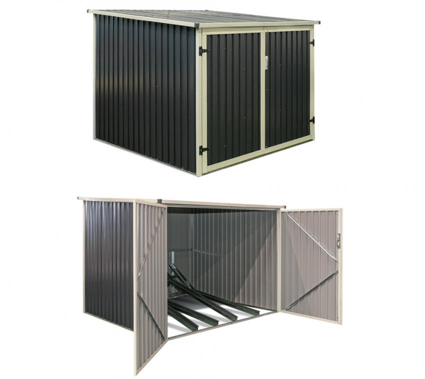Westmann Fahrradgarage Gartenbox anthrazit 200x203x158 cm 