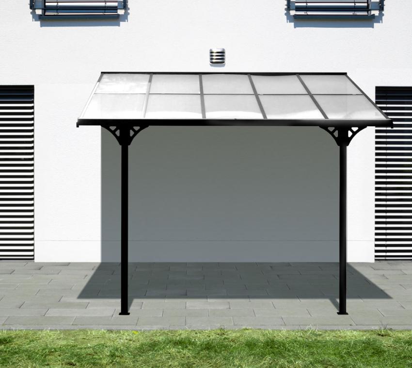 Westmann Aluminium Terrassenüberdachung Bruce | Schwarz | 300x313x270 cm 