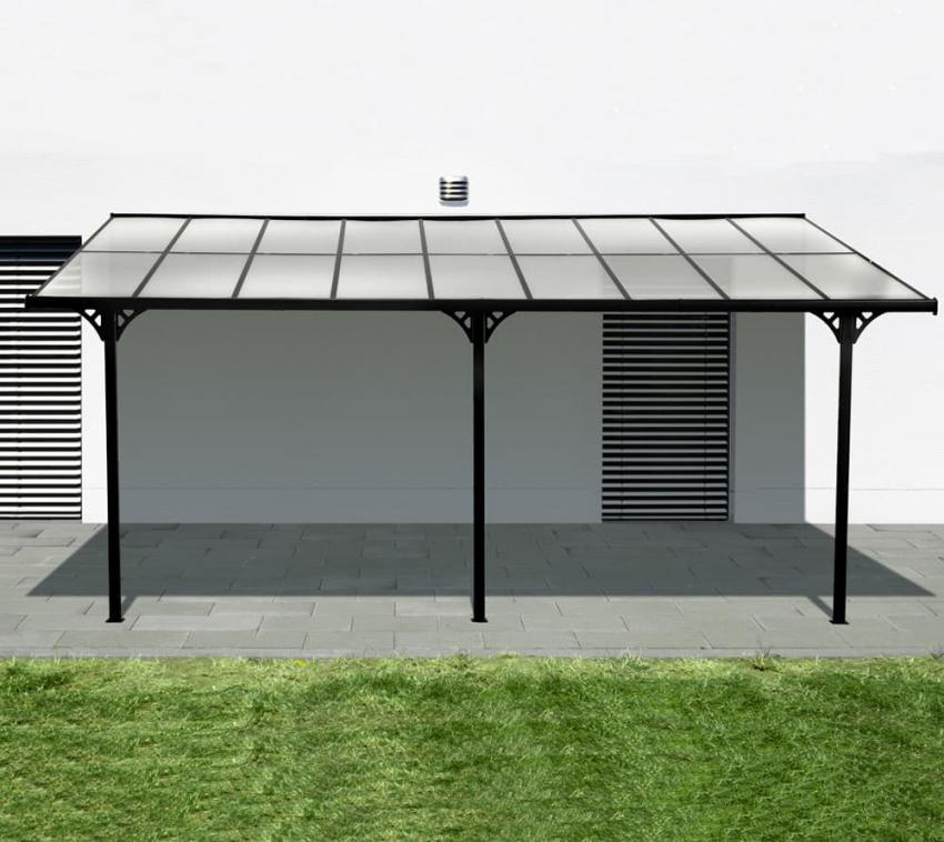 Westmann Aluminium Terrassenüberdachung Bruce schwarz 556x300 cm 