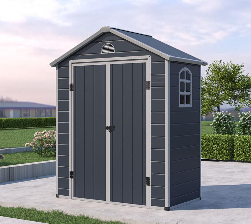 Westmann Kunststoff Gerätehaus Universo M | Anthrazit | 190x104x226 cm 