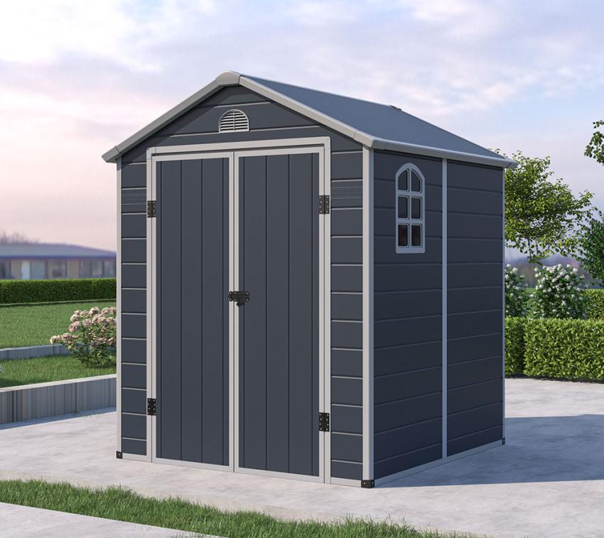 Westmann Kunststoff Gerätehaus Universo XL | Anthrazit | 190x192x226 cm 