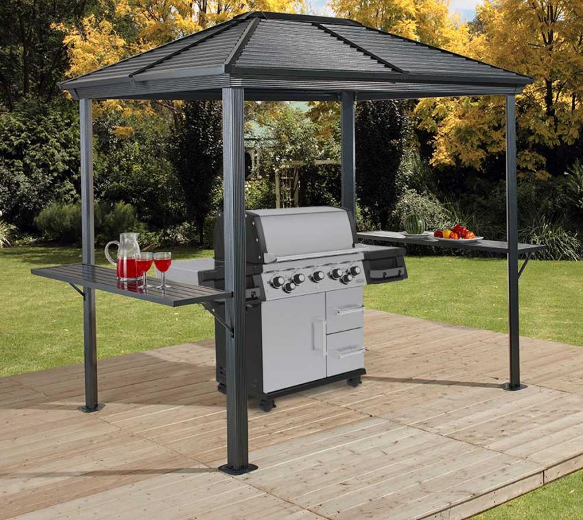 Sojag Aluminium Grill Pavillon Ventura 58 | Basaltgrau | 293x179x245 cm 