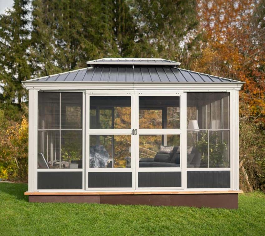 Sojag Aluminium Pavillon Wintergarten Bolata 1014 | Anthrazit/Lichtgrau | 289x423x292 cm 