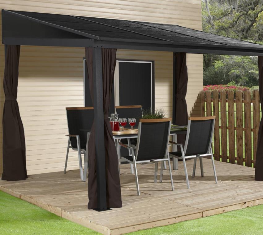 Sojag Aluminium Terrassenüberdachung Portland 1012 | Anthrazit | 288x367x240 cm 