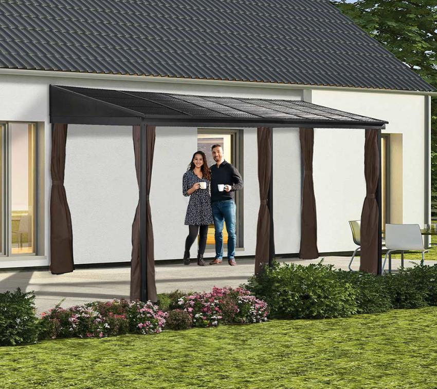 Sojag Aluminium Terrassenüberdachung Portland 1016 | Anthrazit | 288x488x240 cm 