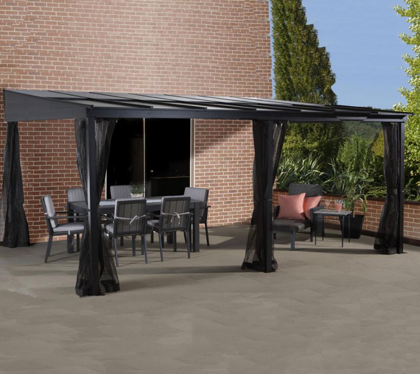 Sojag Aluminium Terrassenüberdachung St. Barth 1216 | Anthrazit | 363x483x240 cm 