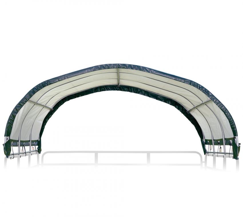 ShelterLogic Folien Weidezelt Zeltgarage Überdachung 13,7m² ohne Stahlgestell 370x370x170 cm 