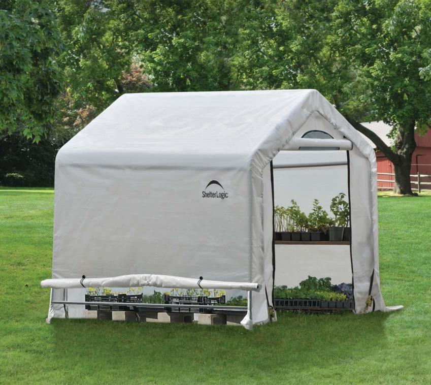 ShelterLogic Foliengewächshaus | Weiß | 180x180x180 cm 