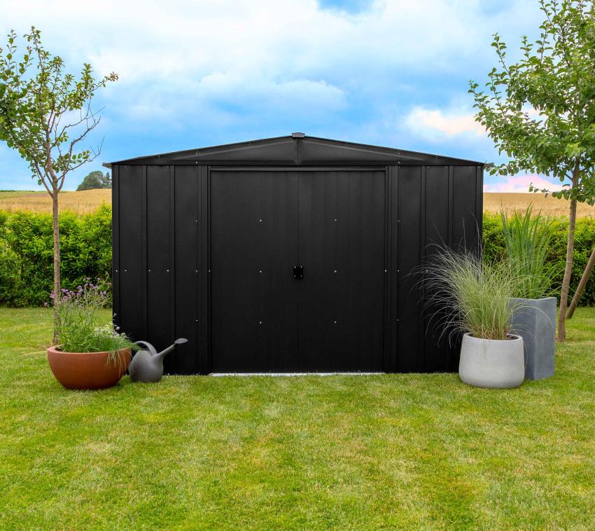 Spacemaker Metall Gerätehaus 1010 | Onyx Schwarz | 297x313x209 cm 