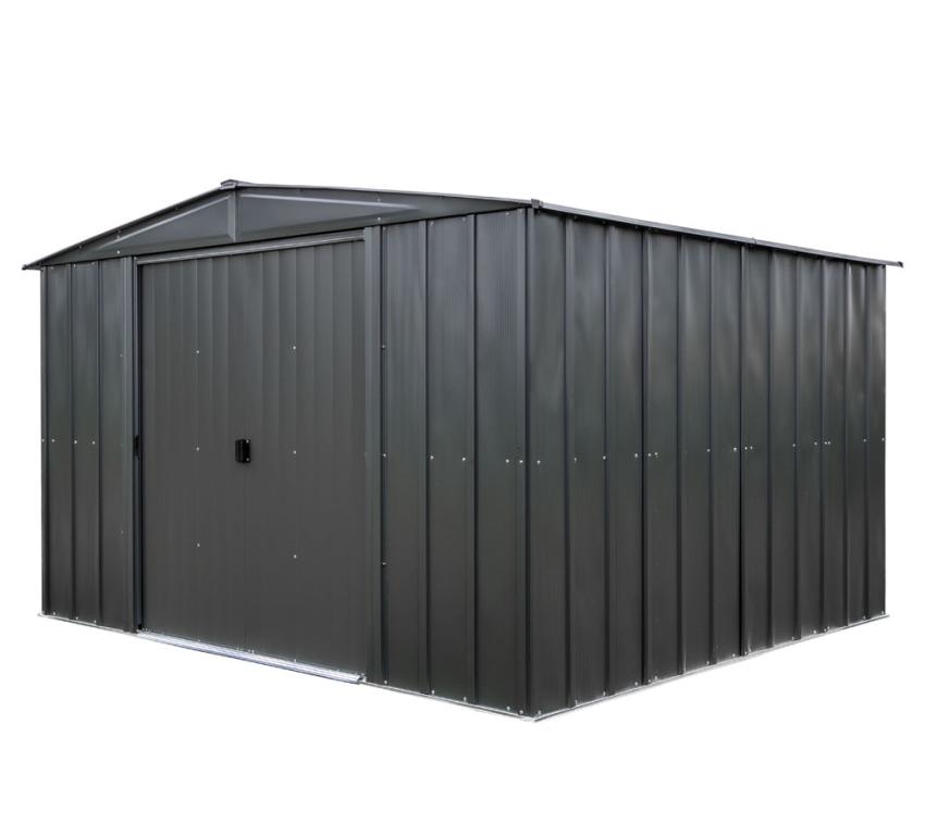 B-WARE Spacemaker Metall Gerätehaus 1010 | Grau | 297x313x198 cm 