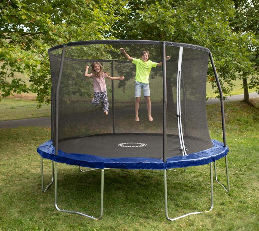 Sportspower Stahl Trampolin inkl. Sicherheitsnetz | Blau | 305x305x255 cm 