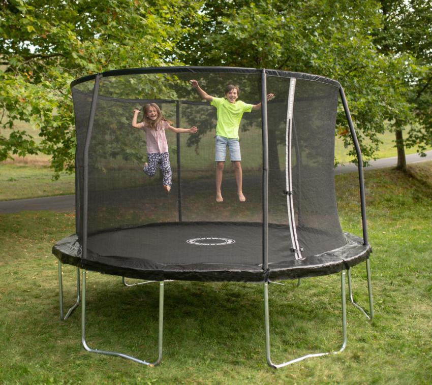 Sportspower Stahl Trampolin inkl. Sicherheitsnetz | Schwarz | 366x366x276 cm 