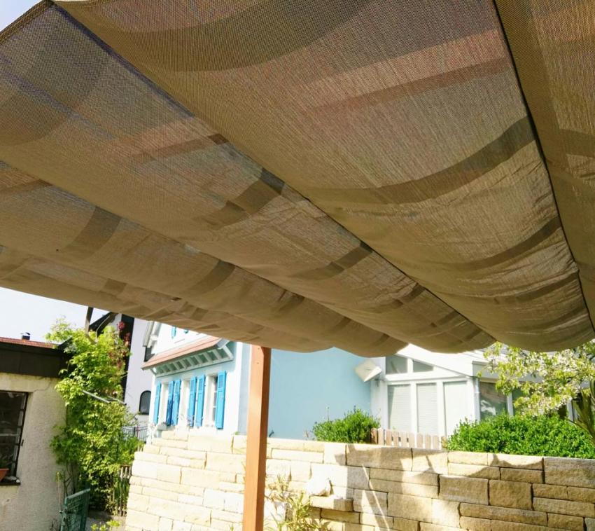 Paragon Outdoor Polyester Pavillon Sonnensegel Florida Serie inkl. UV Schutz braun 