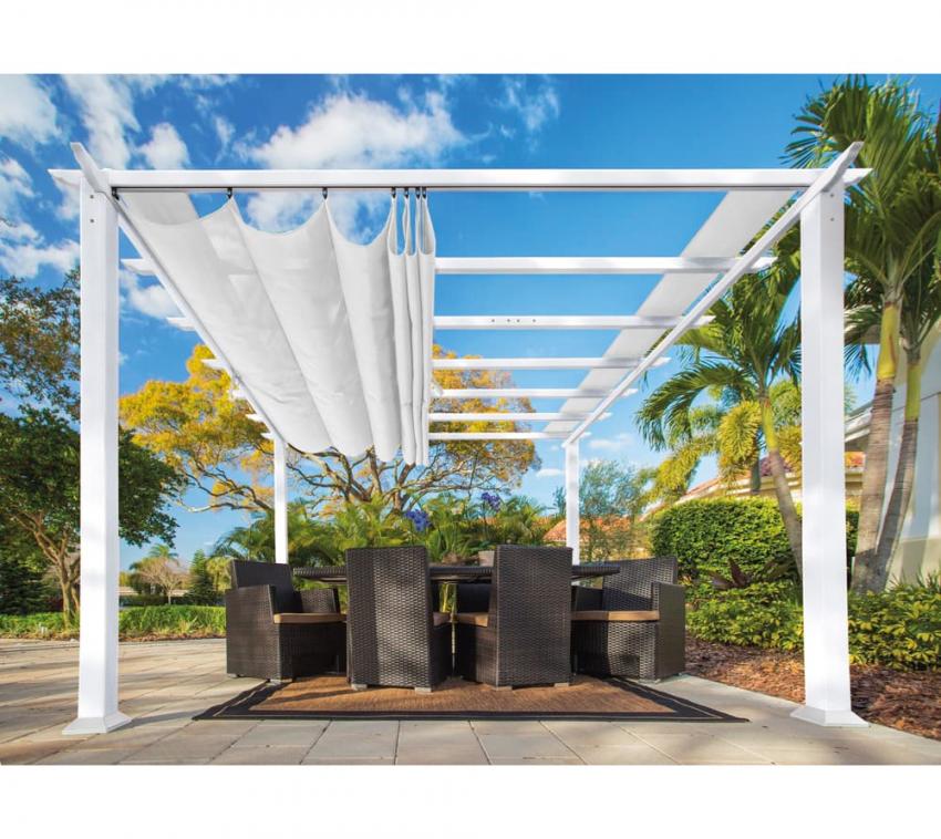 Paragon Outdoor Metall Pergola Florida 1111 | Weiß | 350x350x235 cm 