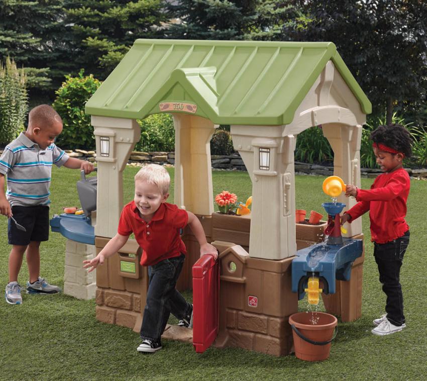 Step2 Kunststoff Kinder Spielhaus Great Outdoors | Braun | 93x179x137 cm 