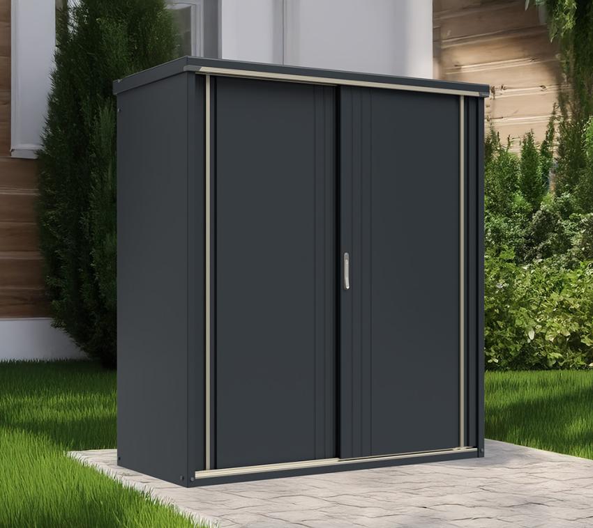 Takubo Castra | Garten Geräteschrank aus Metall | Anthrazit 