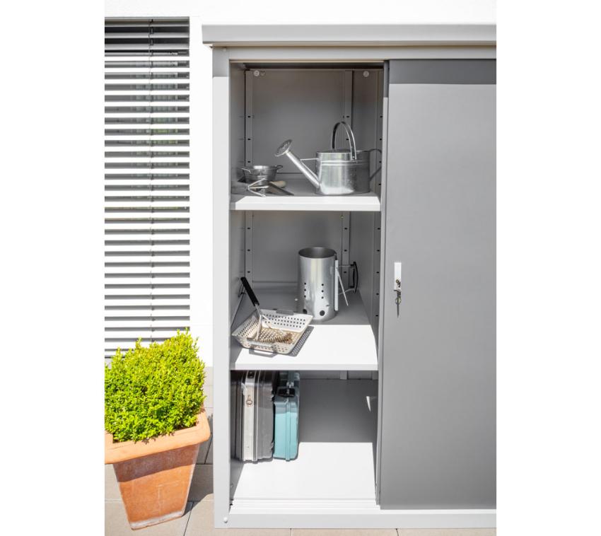 Trimetals Metall Gartenschrank Zubehör Regalboden Guardian D43 grau 65x78 cm 