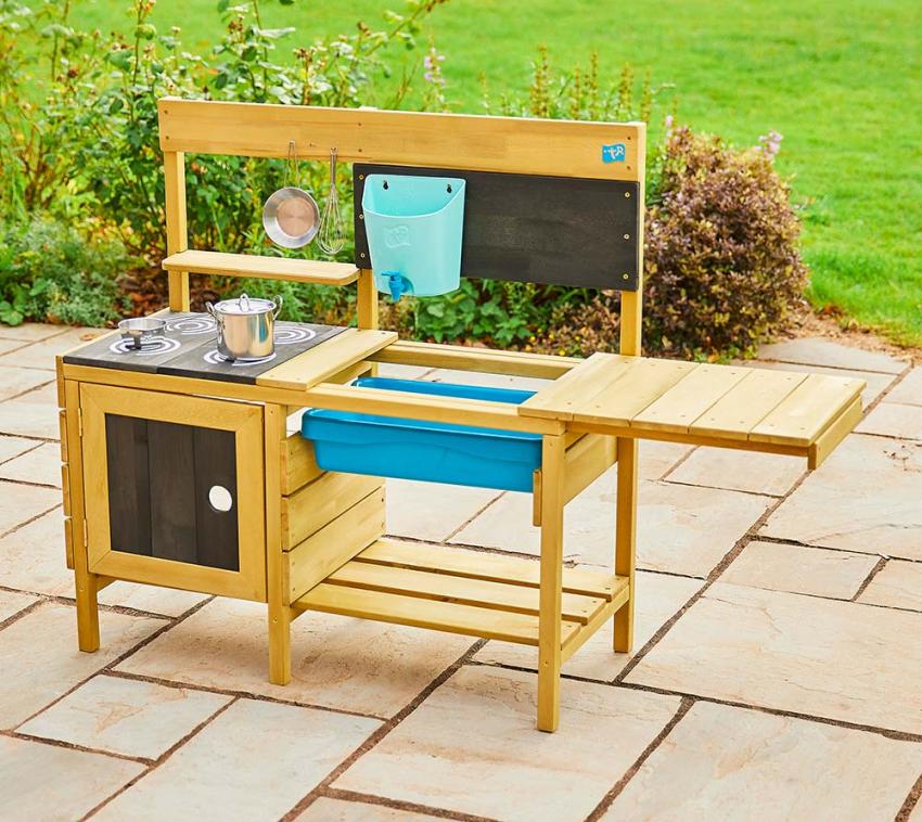TP Toys Holz Matschküche Murmeltier Deluxe | Natur | 136x40x96 cm 