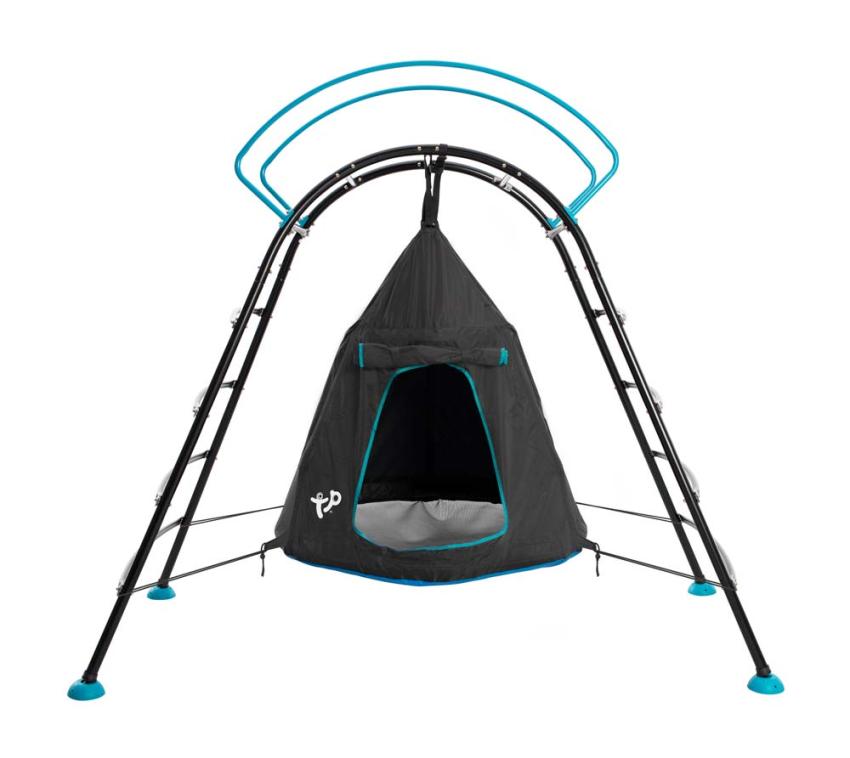 B-WARE TP Toys Stahl Klettergerüst Schaukel UFO | Schwarz/Blau | 122x217x201 cm 