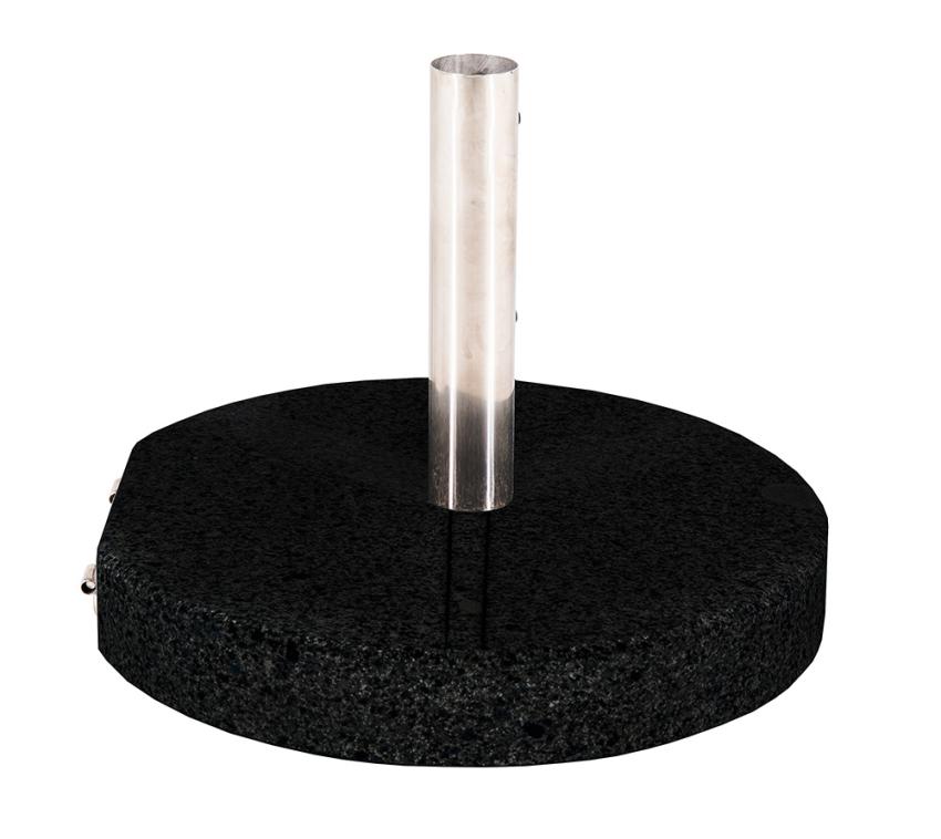 VENTURE HOME Granit Sonnenschirmständer Stathera | Rund | Schwarz | Ø 50 cm 