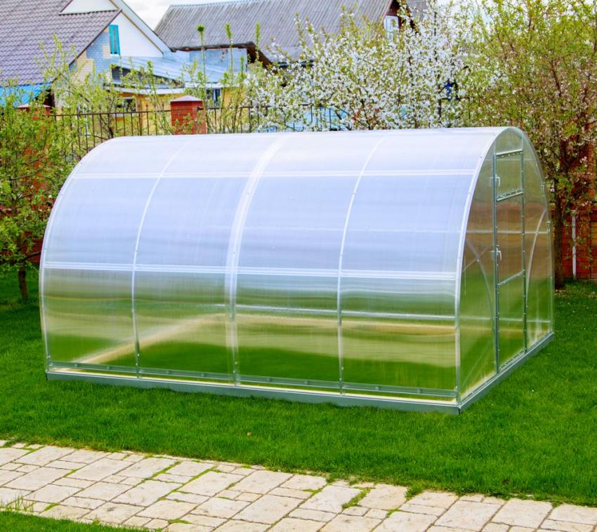 Westmann Stahl Gewächshaus Sigma 24 | Silber | 800x300x210 cm 