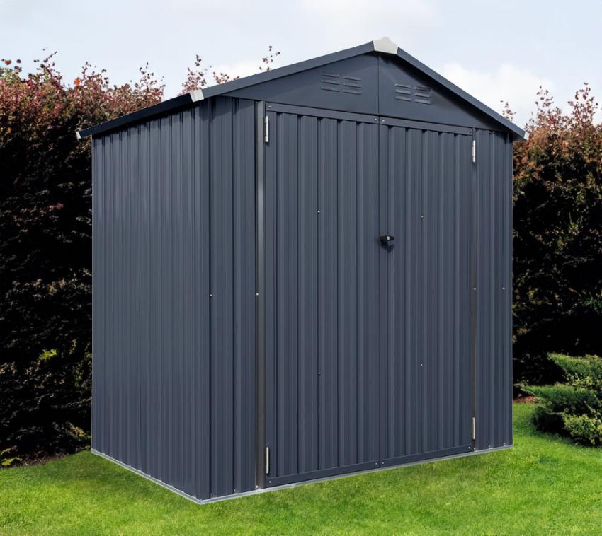 Westmann Stahl Gerätehaus Minor 64 | Anthrazit | 119x183x196 cm 