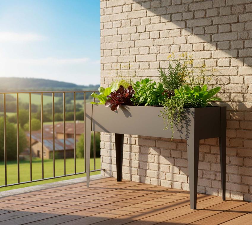 Westmann Vedura M | Metall Balkon Hochbeet | Anthrazit 