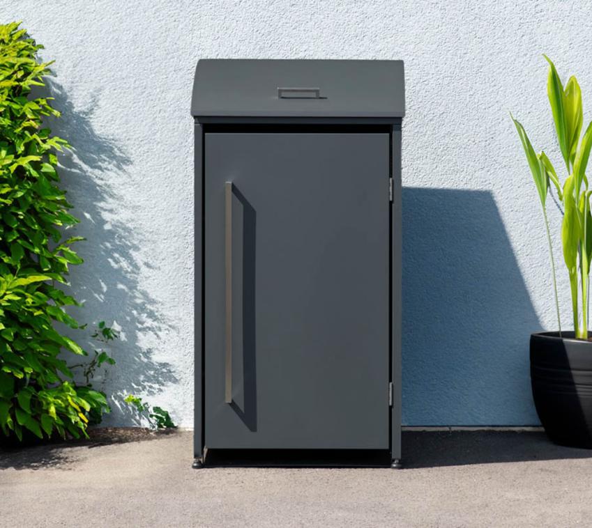 B-Ware Westmann Metall Mülltonnenbox Moderna 1 | 1x240 L | Anthrazit | 83x72x135 cm 