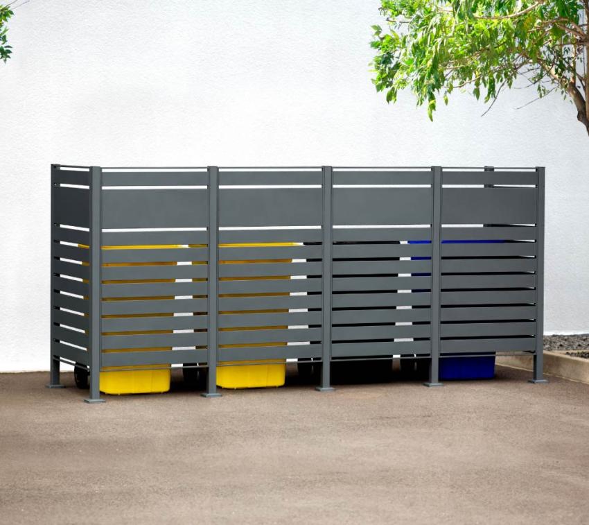 Westmann Metall Sichtschutz Planum 4 | Anthrazit | 320x90x150 cm 