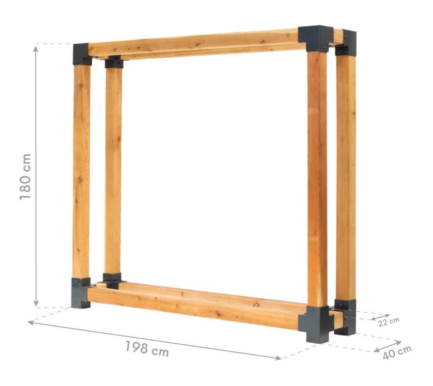Westmann Lärchenholz Sichtschutz Michel XXL | Natur | 198x40x180 cm 