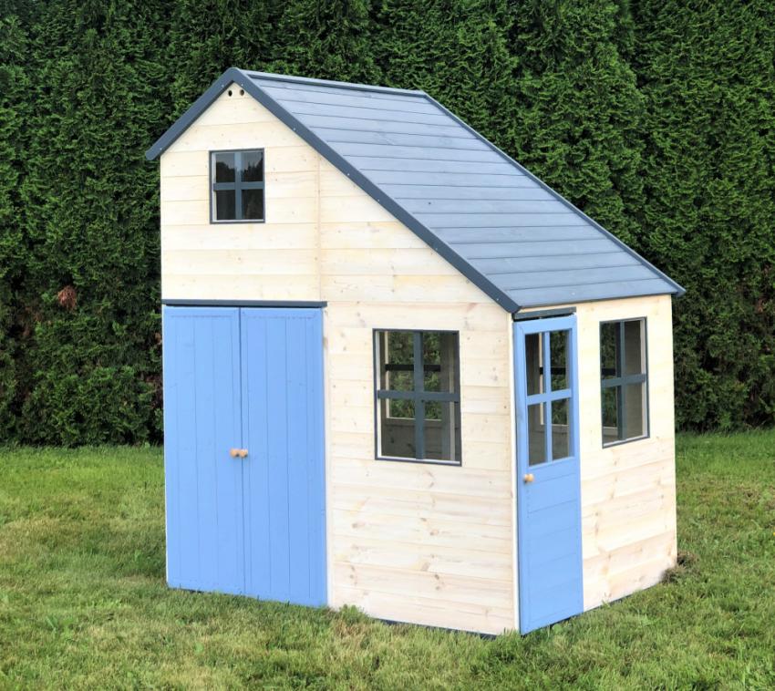 Wendi Toys Holz Spielhaus Wal | 120x160x200 cm 