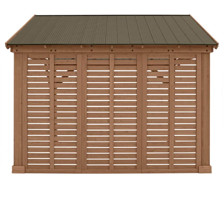Westmann Seitenwand für Holz Pavillon Yukon 14x12 braun 