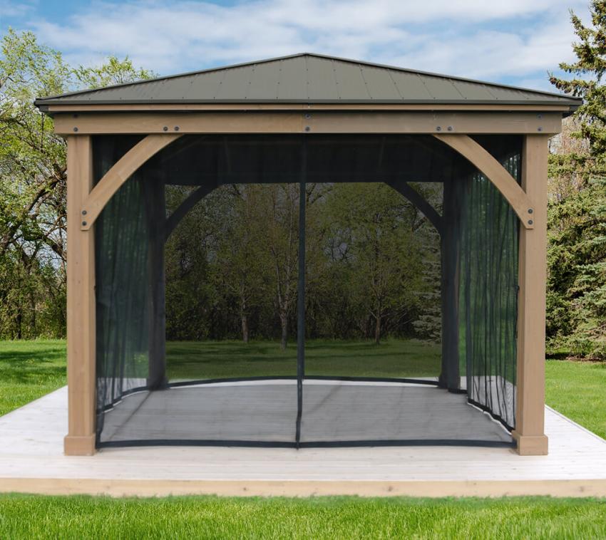 Westmann Mesh Moskitonetz Pavillon Devon 12x12 schwarz 