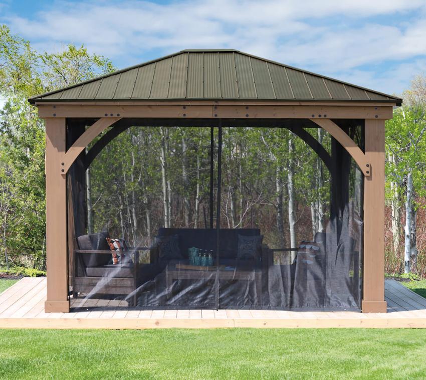 Westmann Mesh Moskitonetz Pavillon Devon 12x14 schwarz 