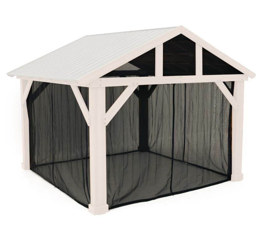 Westmann Mesh Moskitonetz | Zubehör für Pavillon Yukon 1412 | Schwarz 