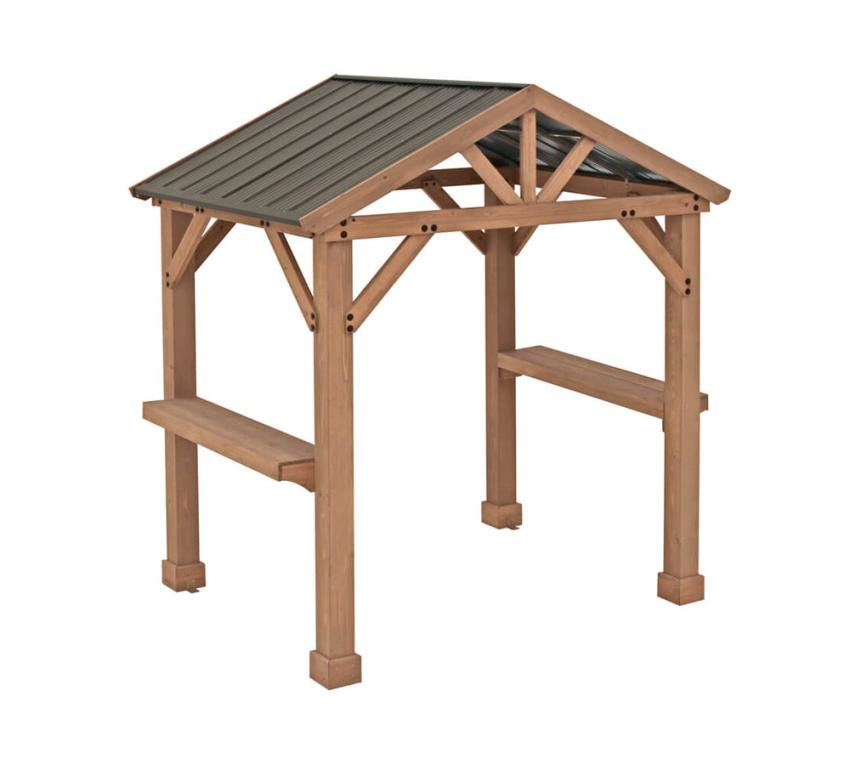 B-WARE Westmann Holz Grill Pavillon Laval 67 | Natur | 174x245x268 cm 