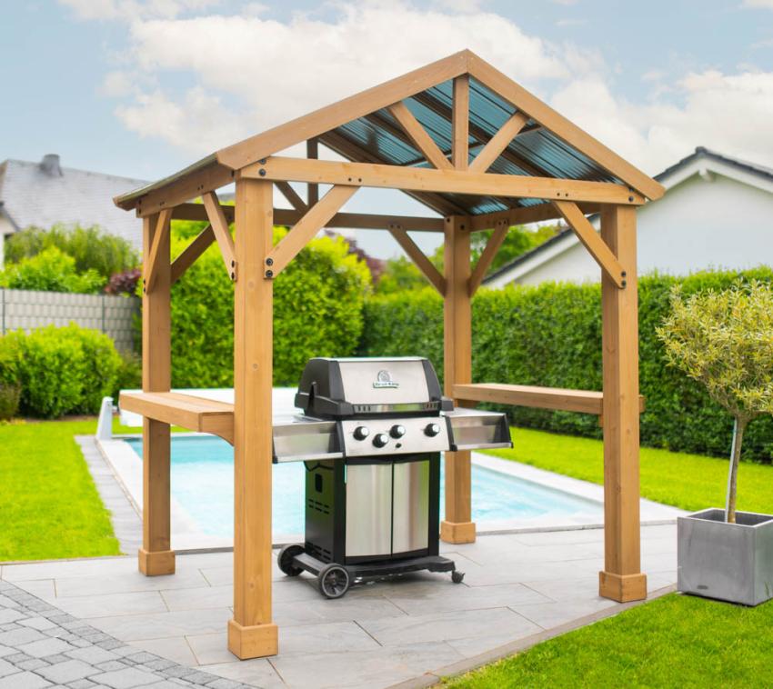 Westmann Holz Grill Pavillon Laval 67 | Natur | 174x245x268 cm 