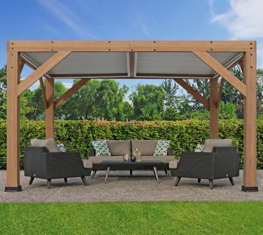B-Ware, Westmann Pergola mit Lamellendach 13x11 