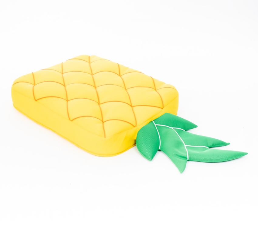 B-WARE Westmann Stoff Schwimminsel Ananas | Gelb | 68x130x13 cm 