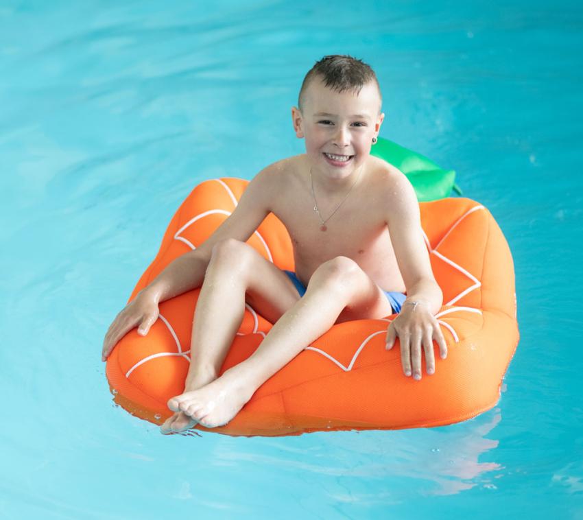 Westmann Stoff Schwimminsel Ananas orange 130x68 cm 