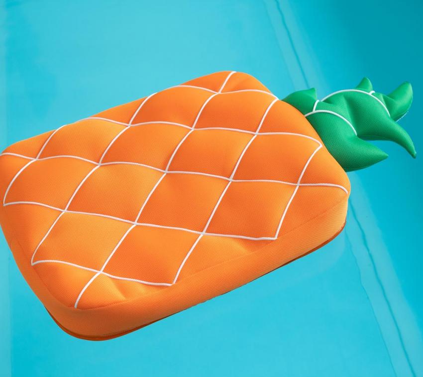 Westmann Stoff Schwimminsel Ananas | Orange | 68x130x13 cm 