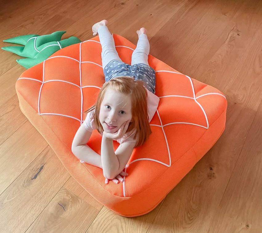 Westmann Stoff Sitzsack Ananas orange 130x68 cm 